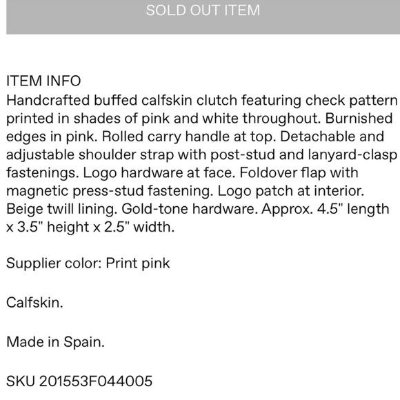 Jacquemus Pink Check 'Le Chiquito' Clutch Bag - Picture 4 of 8